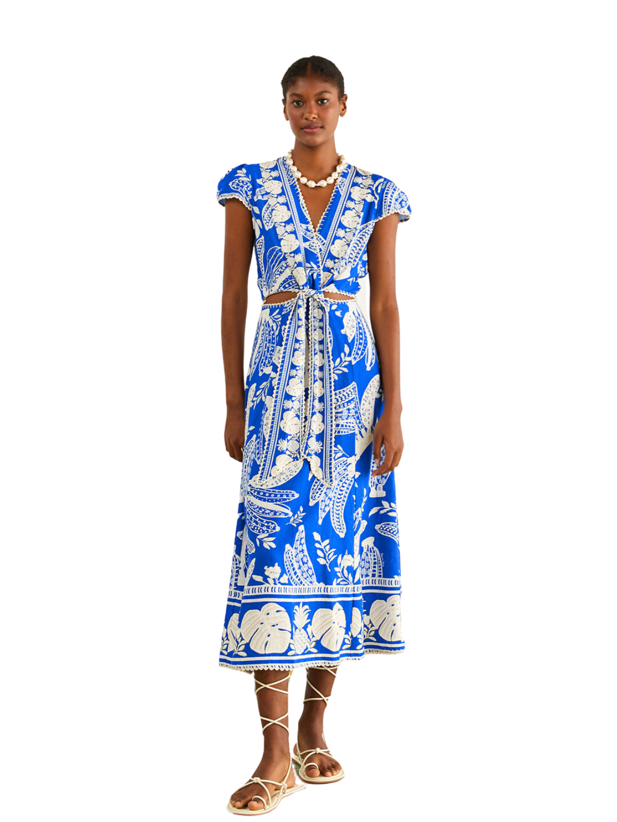 Lace Banana Midi Dress The RiverLane Lace Banana Midi Dress The RiverLane