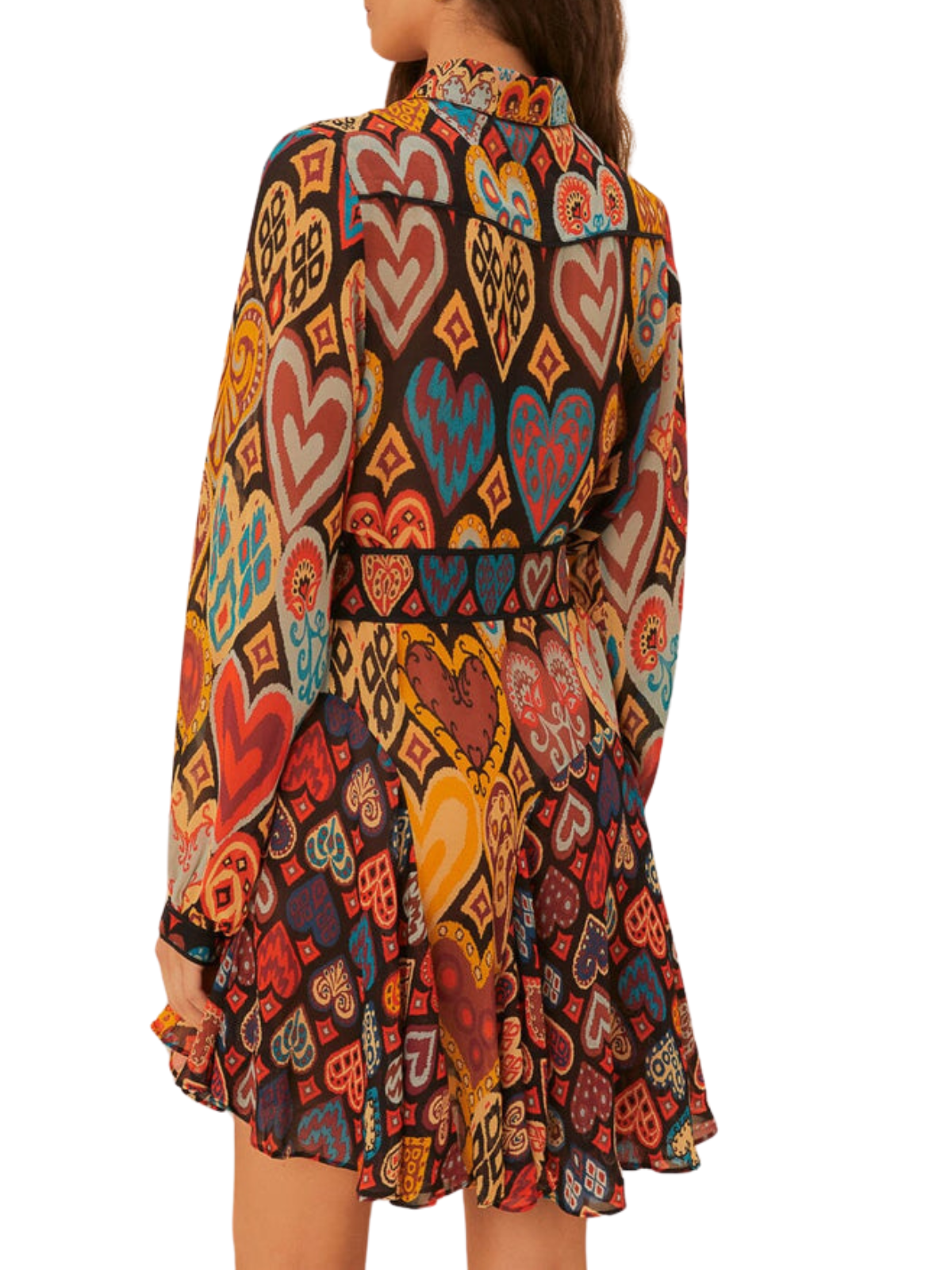 Hearts Ikat Black Mini Dress – The RiverLane