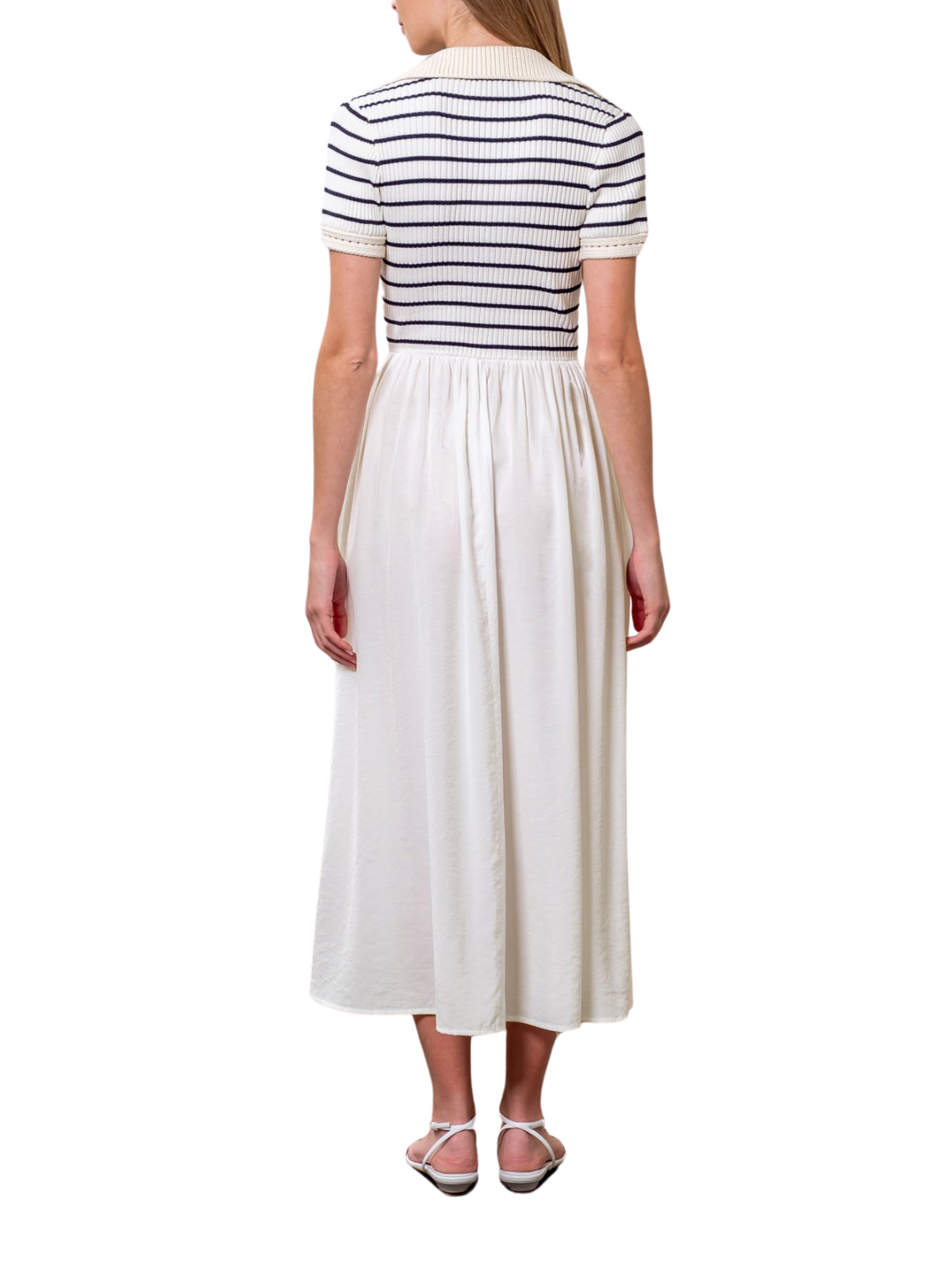 Short Sleeve Knit Top Twofer Midi Dress The RiverLane Short Sleeve Knit Top Twofer Midi Dress The RiverLane