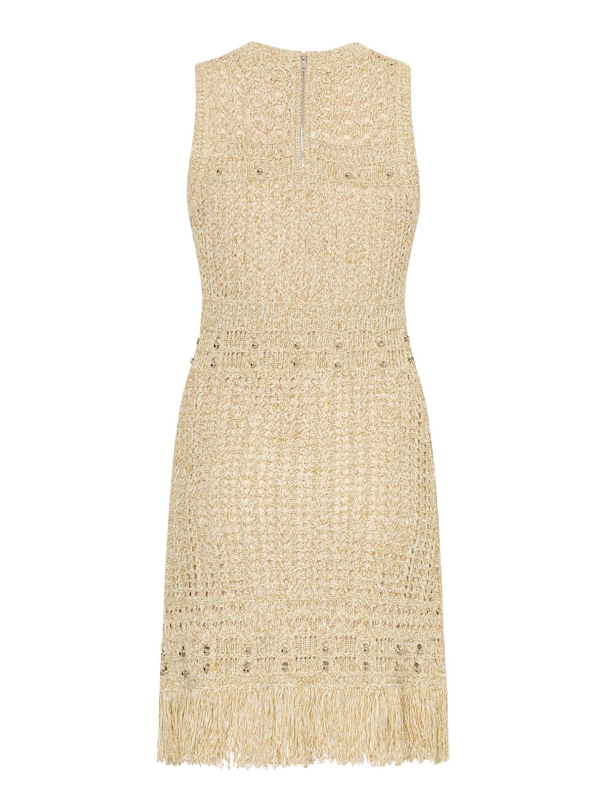 Beaded Fringe Knit Shell Dress The RiverLane Beaded Fringe Knit Shell Dress The RiverLane