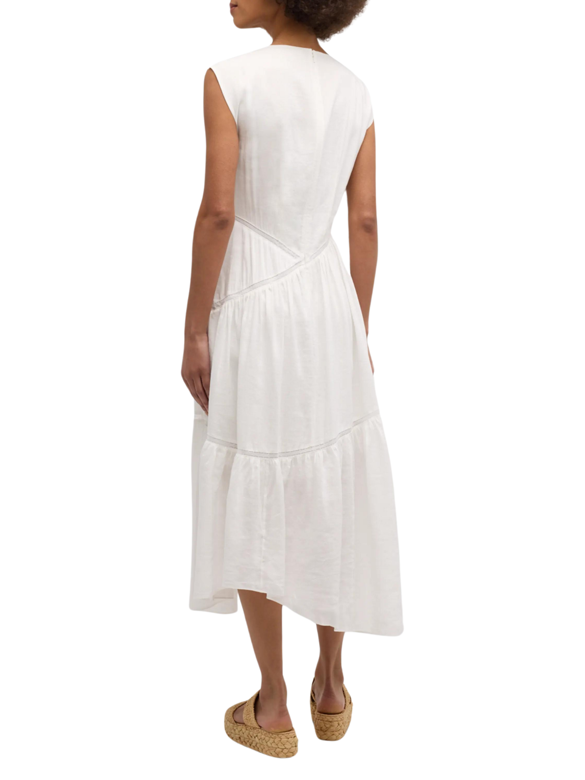 Gathered Seam Lace Inset Dress The RiverLane Gathered Seam Lace Inset Dress The RiverLane