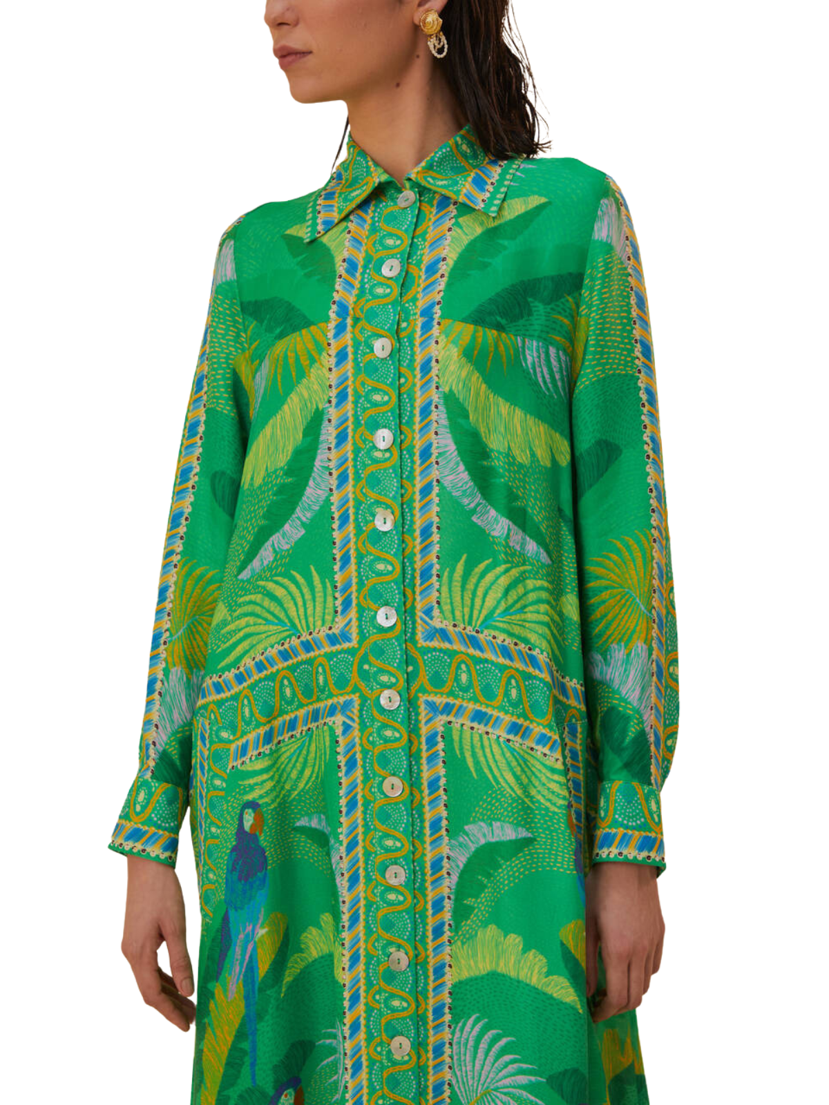 macaw scarf maxi dress Macaw Scarf Green Chemise Dress – The RiverLane