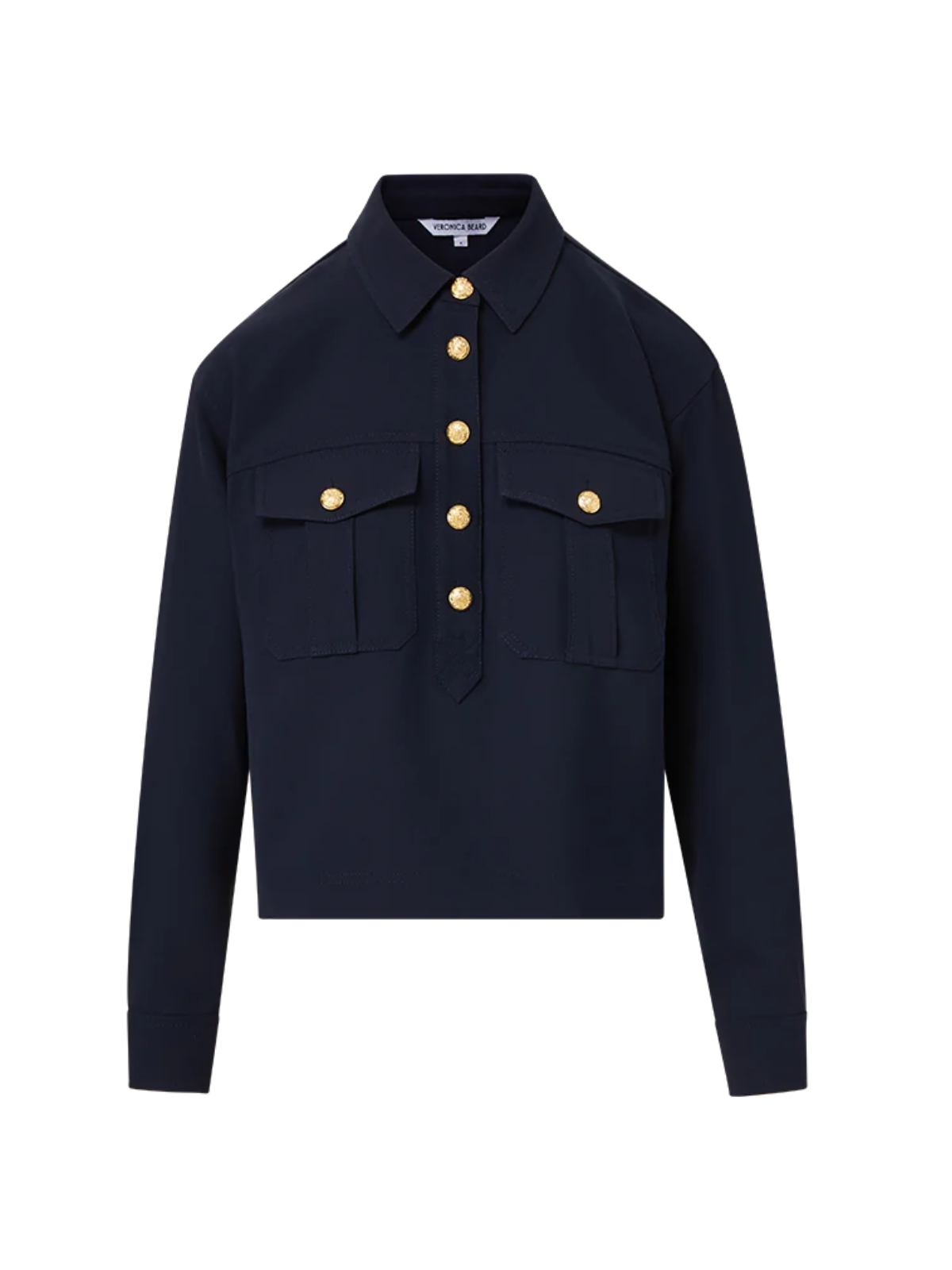 Chloe Collared Top Navy Chloe Collared Top Navy