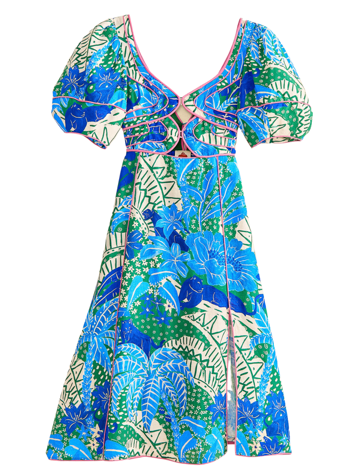 Jungle Panther Midi Dress The RiverLane Jungle Panther Midi Dress The RiverLane