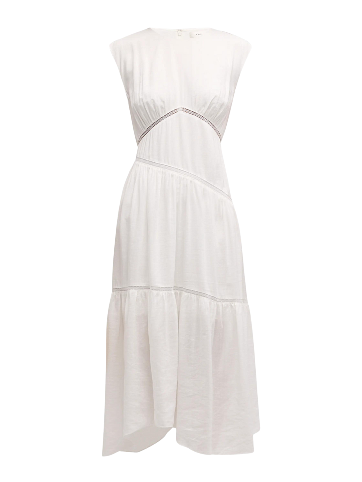 Gathered Seam Lace Inset Dress The RiverLane Gathered Seam Lace Inset Dress The RiverLane