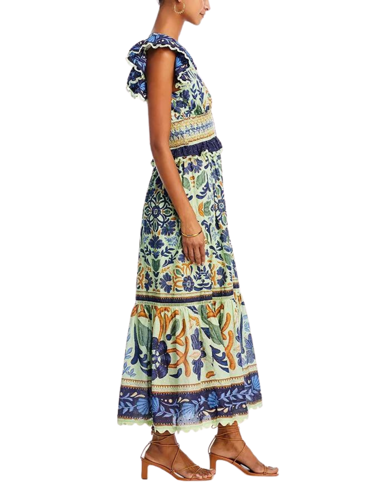 Ocean Tapestry Green Maxi Dress The RiverLane Ocean Tapestry Green Maxi Dress The RiverLane
