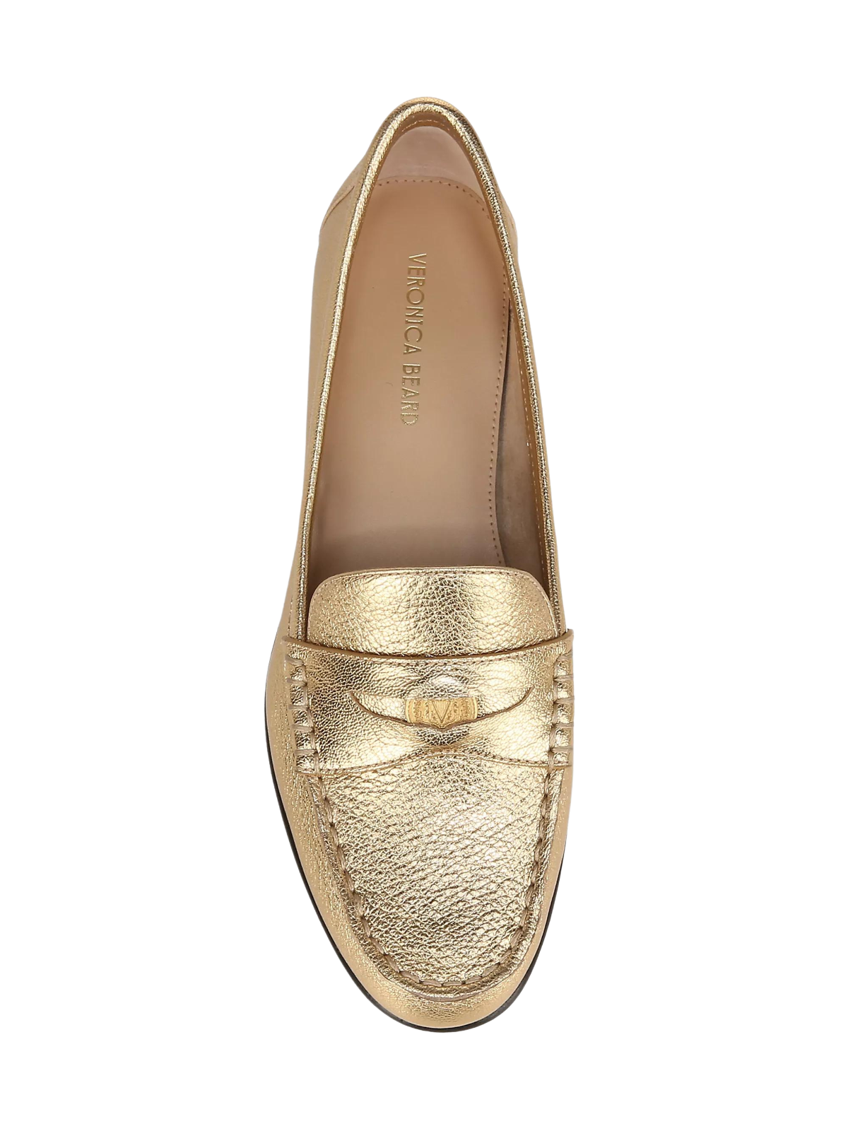 Gold top penny loafers