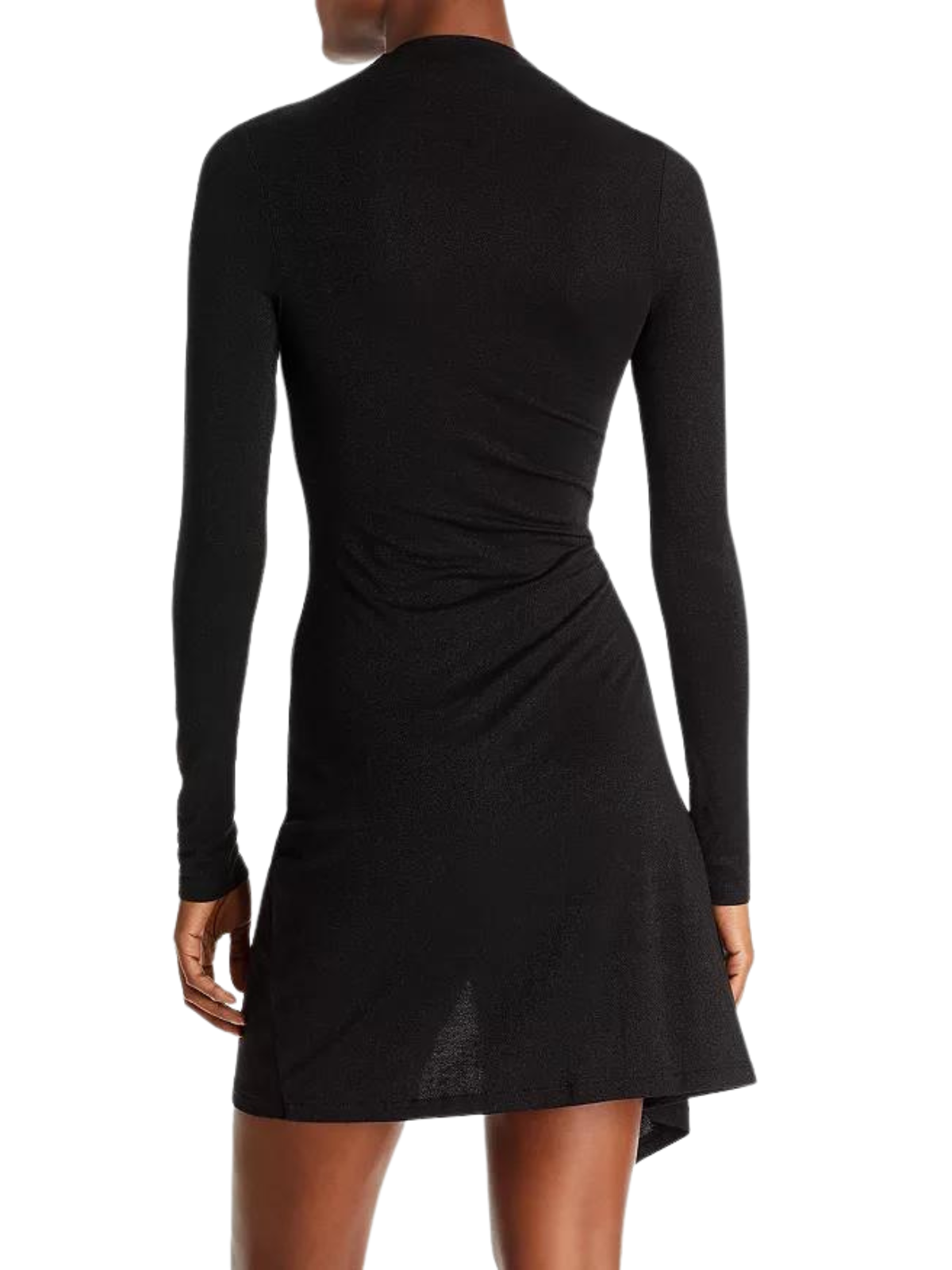 enza costa lurex jersey slash mini dress Enza Costa Lurex Jersey Slash Mini Dress in Black