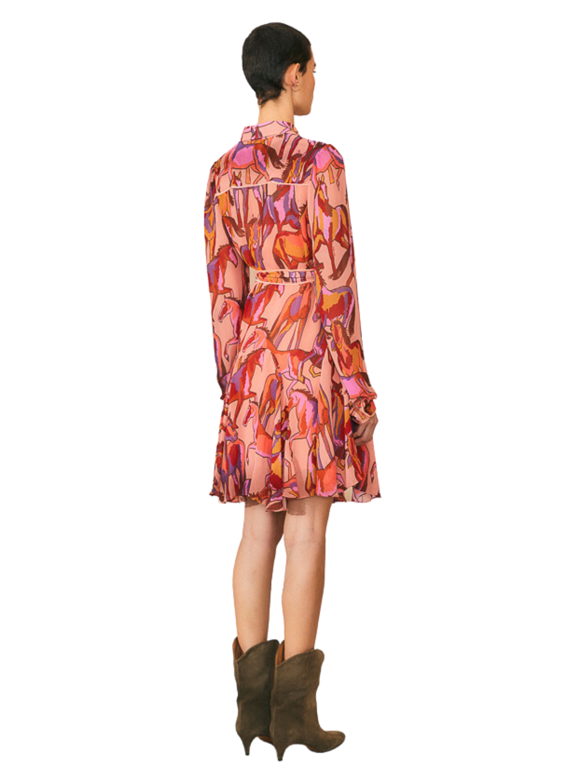 Wild Horses Rose Long Sleeve Mini Dress The RiverLane Wild Horses Rose Long Sleeve Mini Dress The RiverLane
