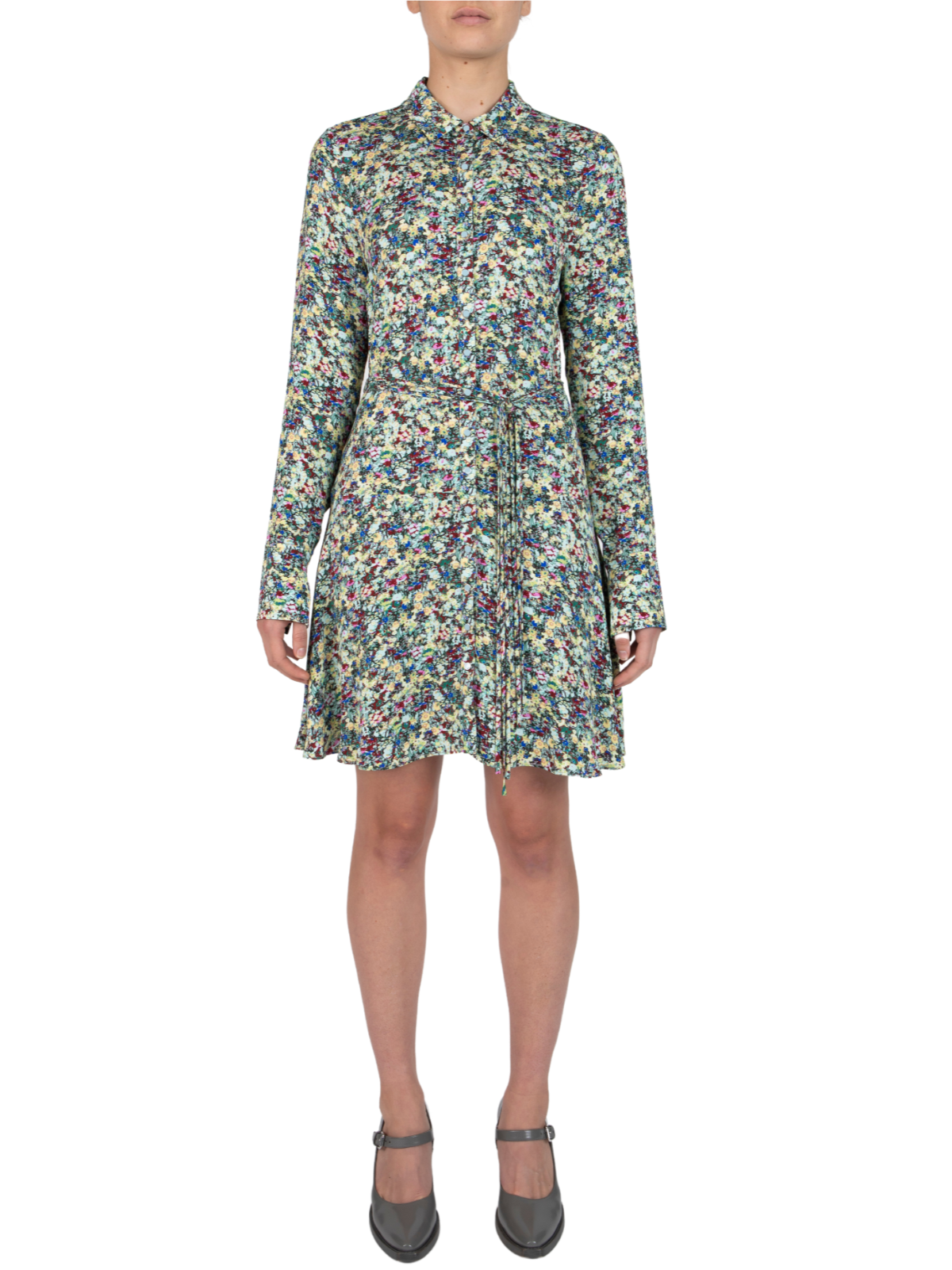 angie shirt dress Angie Tiered Long Sleeve Cotton Swing Shirtdress (Women)