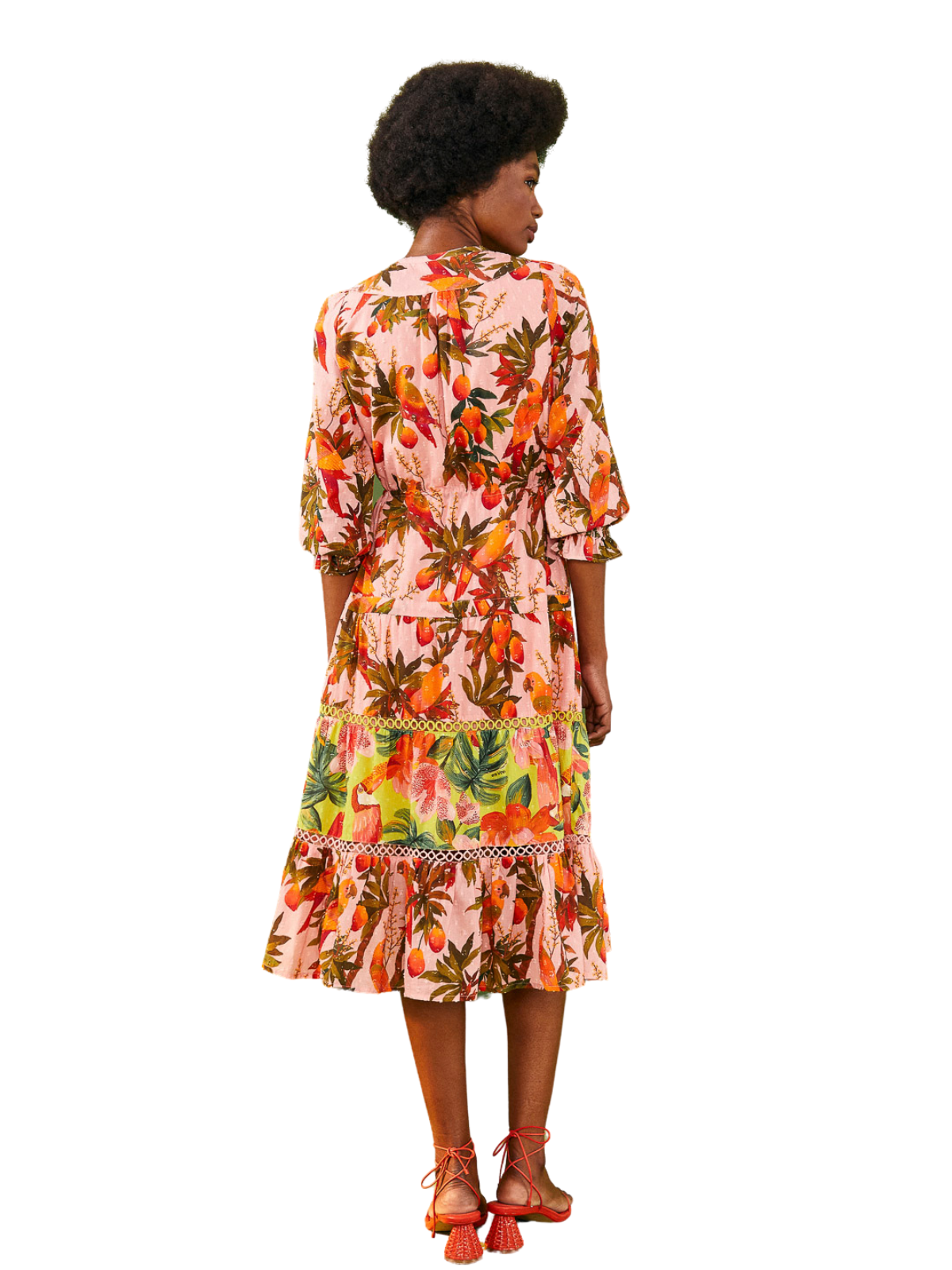 Mixed Mango Trees Midi Dress – The RiverLane