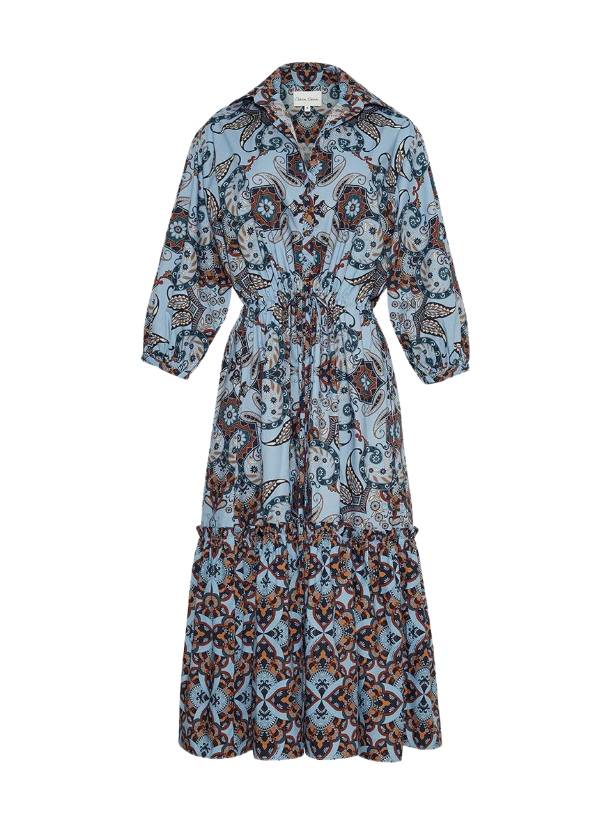 Blue Vintage Paisley Hutton Dress The RiverLane Blue Vintage Paisley Hutton Dress The RiverLane