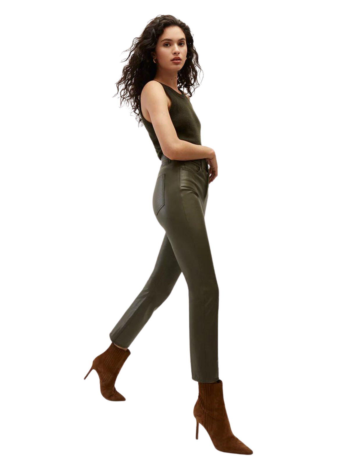 Carly Kick-Flare Vegan Leather Pant