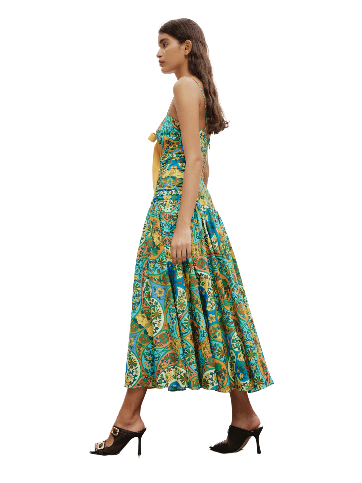 alemais sofie midi dress ALMAIS Sofie Floral Cotton Shirt Dress