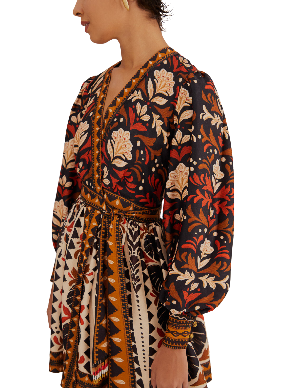 Tapestry Garden Multicolor V Neckline Mini Dress – The RiverLane