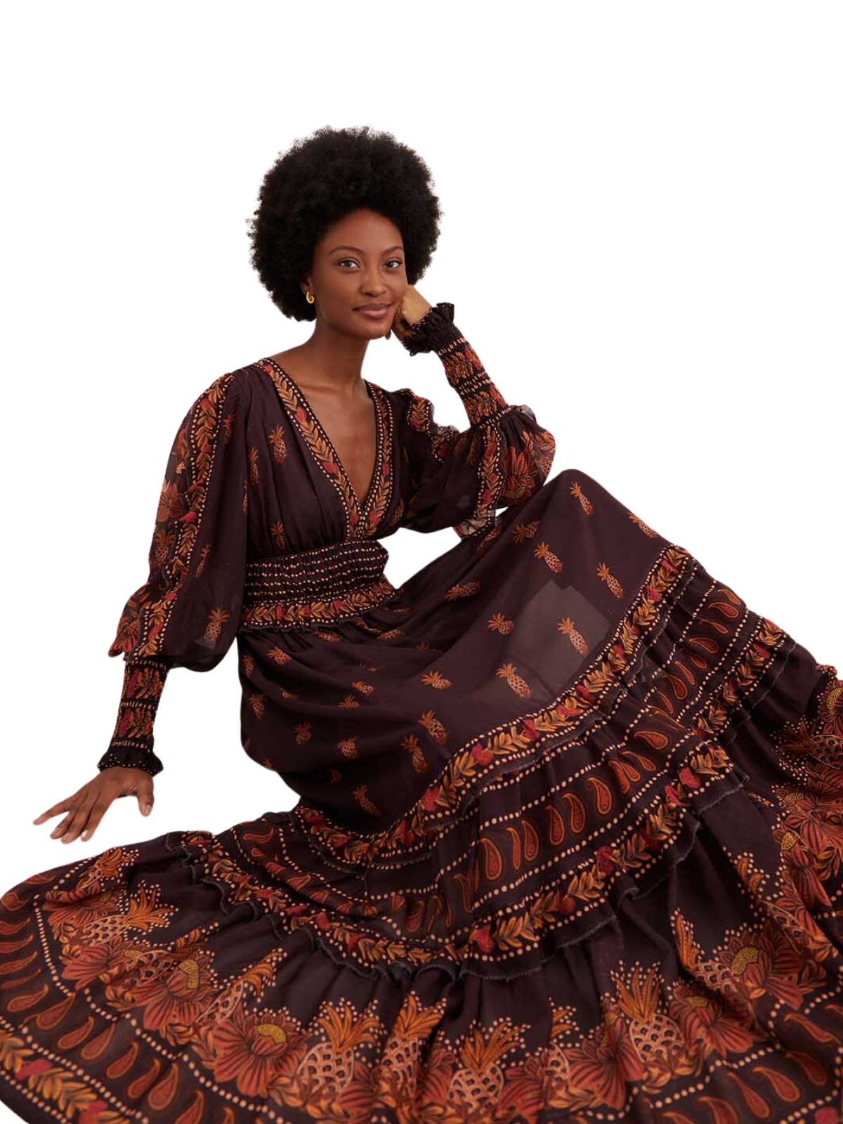 Paisley Bloom Long Sleeve Maxi Dress The RiverLane Paisley Bloom Long Sleeve Maxi Dress The RiverLane